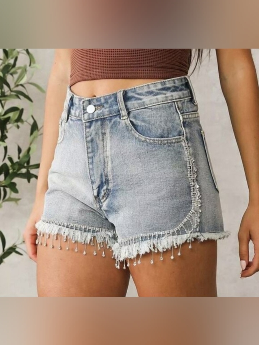 NEW w/Tags Rhinestone Denim Shorts